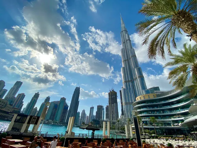 The Palm Tower is a 240-meter tall skyscraper, located in the heart of The Palm Jumeirah, and is one of the most iconic buildings in Dubai.