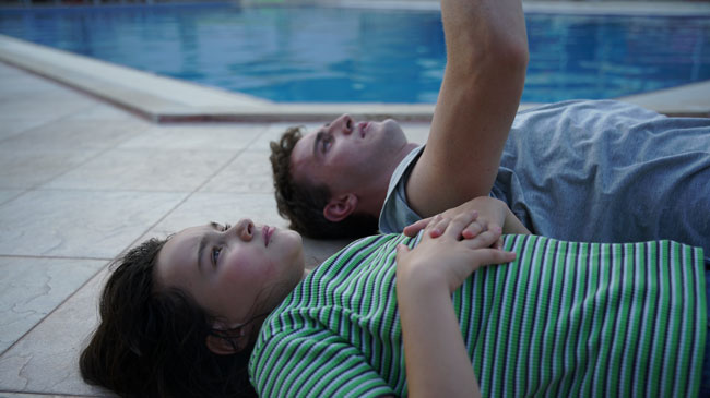 Paul Mescal with Frankie Corio in the film Aftersun from director Charlotte Wells