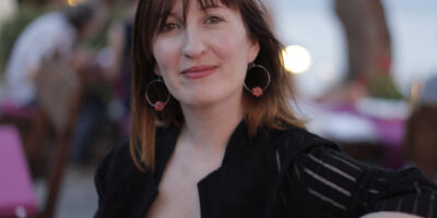 Anna Rodgers, writer-director of short film, Grace, is pictured in mid-shot.