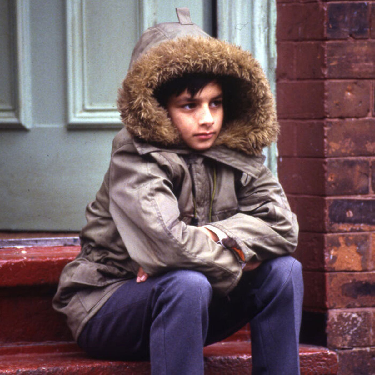 Sajid in his parka in the film, East is East.