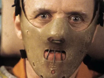 Anthony Hopkins as Hannibal Lecter in Silence of the Lambs.