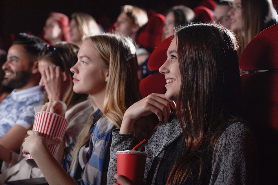 Girls at the cinema - generic / free use