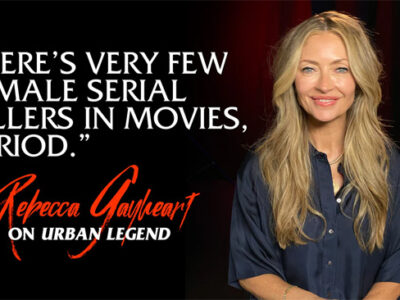 Poster for In Search of Darkness 1995-1999 horror documentary featuring 90s horror icons including Rebecca Gayheart.