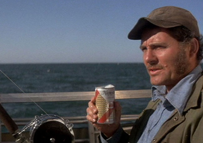 Jaws, Quint with a beer - Robert Shaw