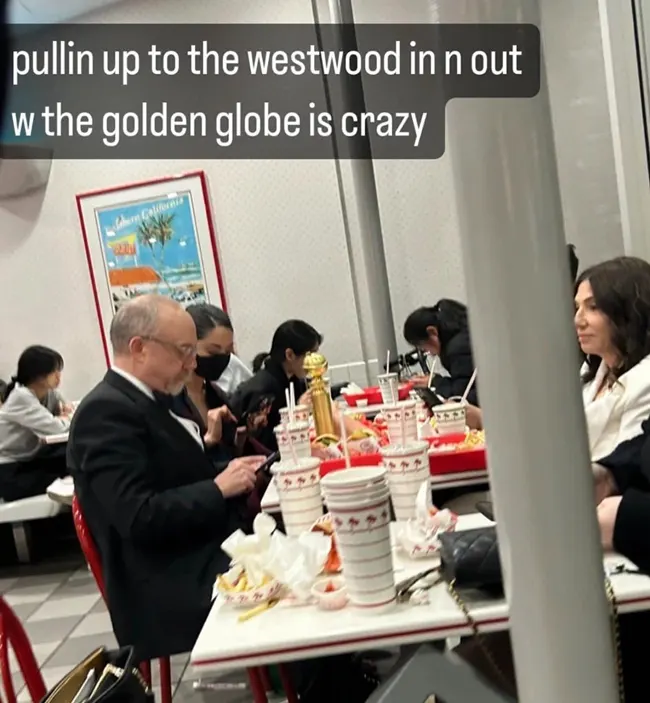 Paul Giamatti in In-N-Out Burger after Golden Globes success