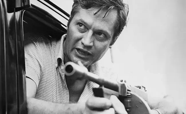Roger Corman on set