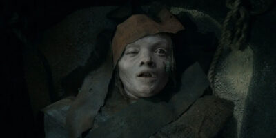 Natalie Grace as the mummy character in Lee Cronin's 2026 horror film, The Mummy.
