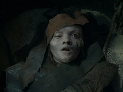 Natalie Grace as the mummy character in Lee Cronin's 2026 horror film, The Mummy.